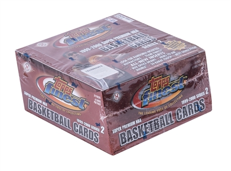 1999-00 Topps Finest Series 2 Basketball Unopened Hobby Box (24 Packs)